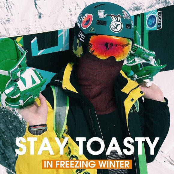 Balaclava Face Mask Windproof Thermal Hooded Hat for Men and Women Polyester - Picture 9 of 9